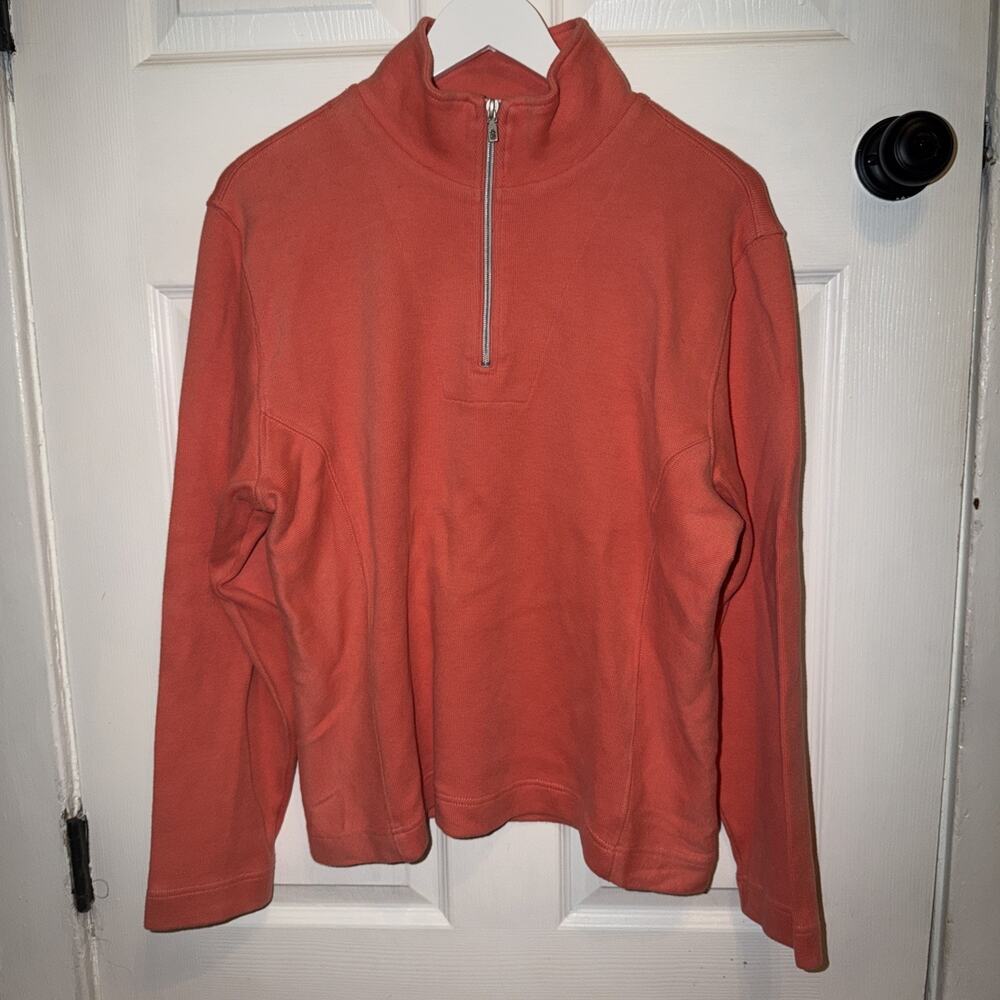 Tommy Bahama Women’s Aruba 1/2 Zip Pullover Coral Pink Size L